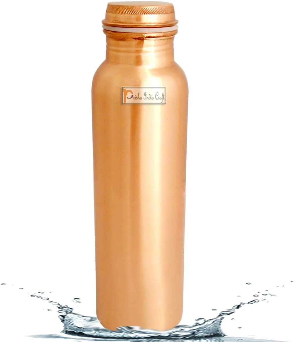 Prisha India Craft Garrafa de cobre, design revestido de lac... - Image 3