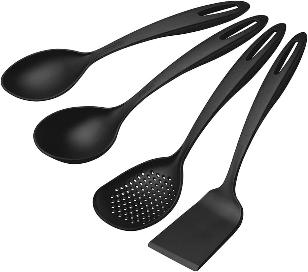 Jogo de Utensílios Tramontina Ability em Nylon Preto 4 Peças