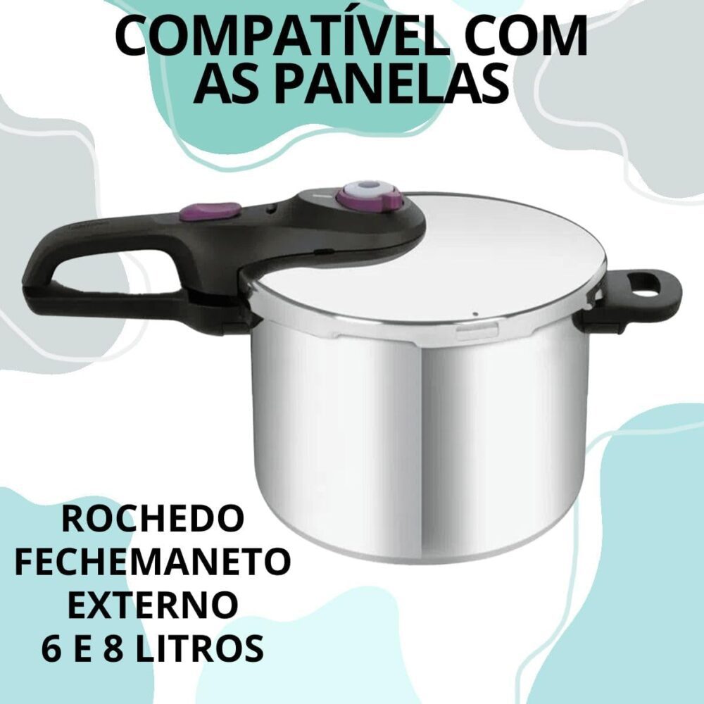 BORRACHA PANELA DE PRESSAO SILICONE MODELO ROCHEDO 6/8L - Image 3