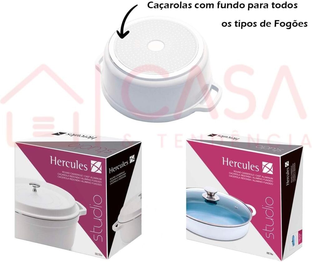 Kit Conjunto Caçarolas Com Assadeira Hercules Antiaderente C... - Image 3