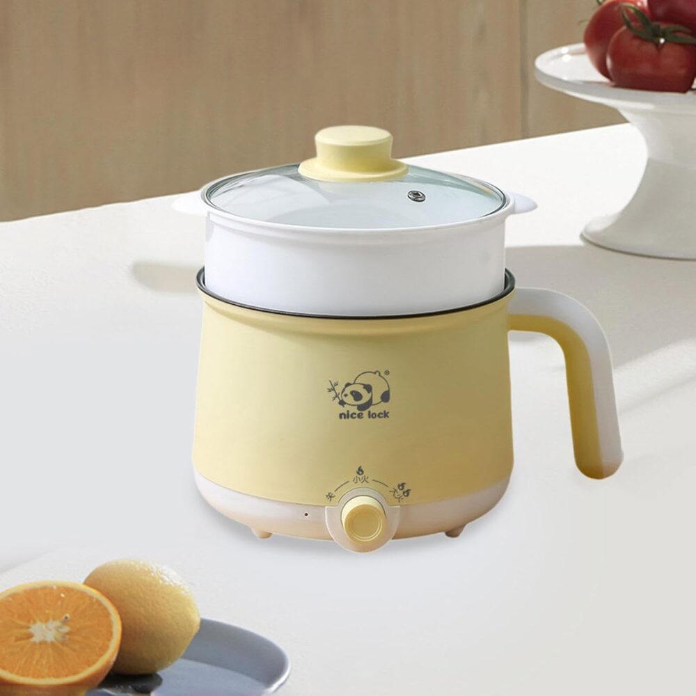 SiaBiced Mini panela elétrica de viagem com alça para arroz ... - Image 3