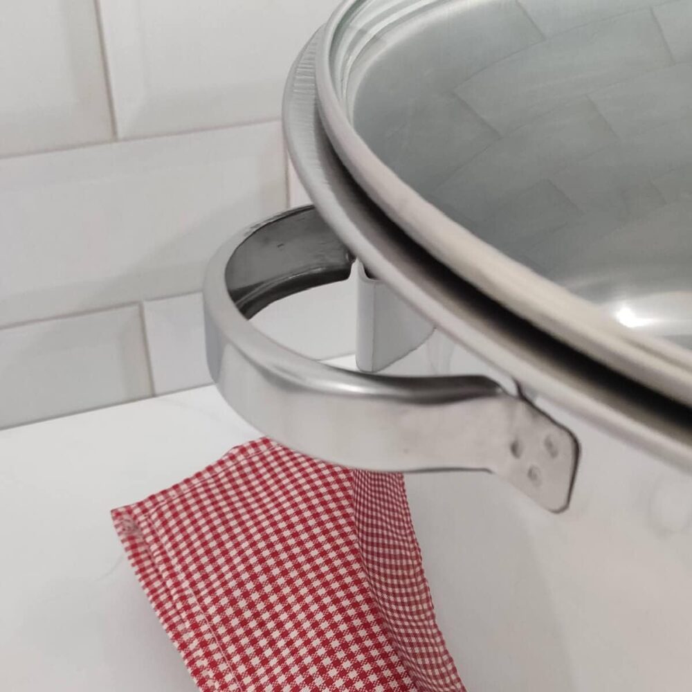 Panela Grande de Inox 10 Litros Caçarola com Tampa de Vidro ... - Image 6