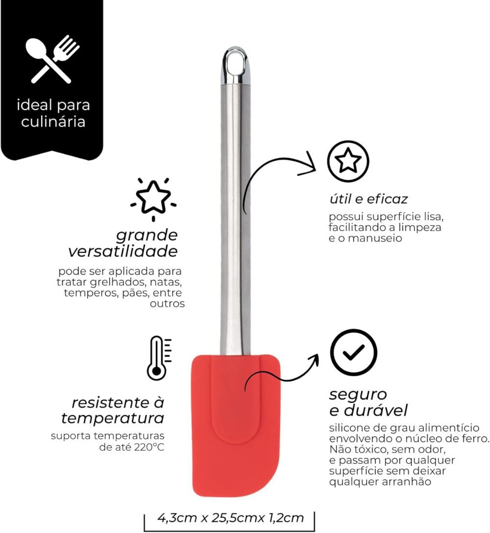 Mimo Style Espátula Com Cabeça de Silicone e Cabo em Inox de... - Image 2