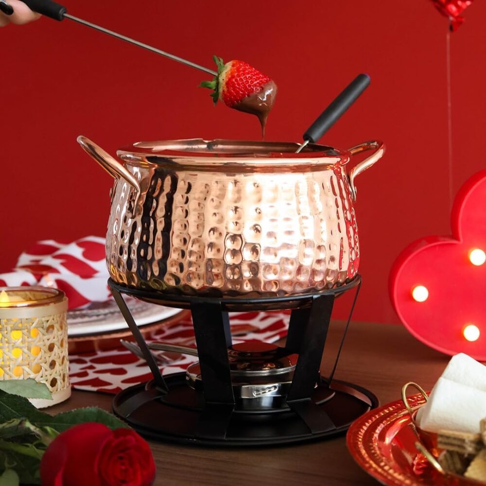 Conjunto Fondue De Cobre Puro 6 Pessoas - Image 2