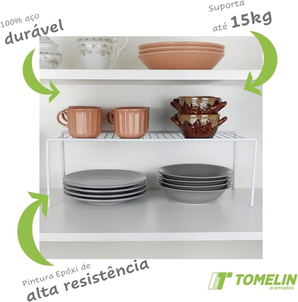 Kit2 Organizador Armário Cozinha Prateleira Aramado 51cm Br - Image 2