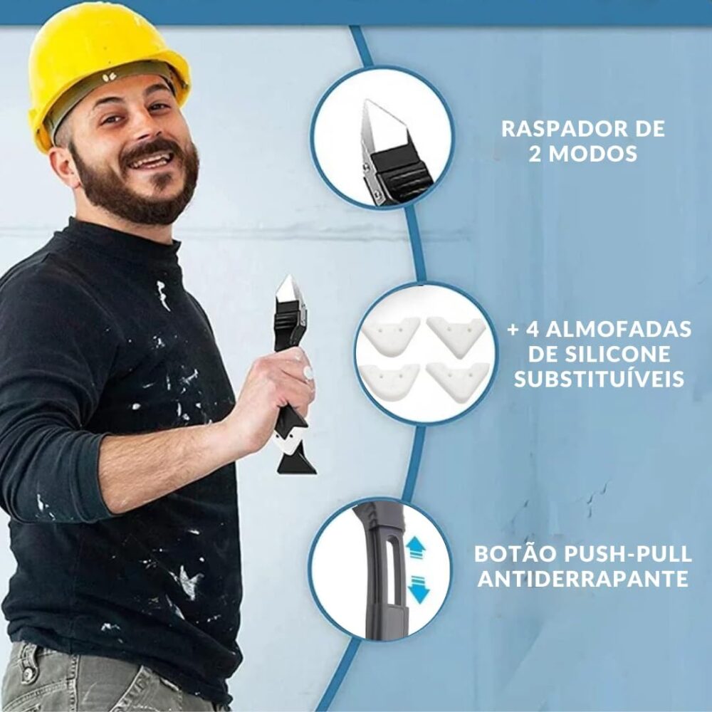 Espatula Multifuncional 3 em 1 Removedora de Silicone, Rejun... - Image 4