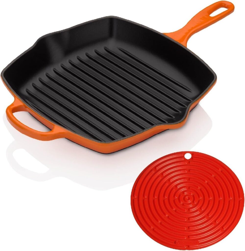 LE CREUSET Grelha Quadrada Signature 26cm, Laranja, Ferro Fu... - Image 2