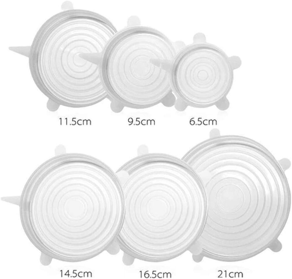 Jogo 6 Tampas De Panela Silicone Reutilizável Elástica - Image 2