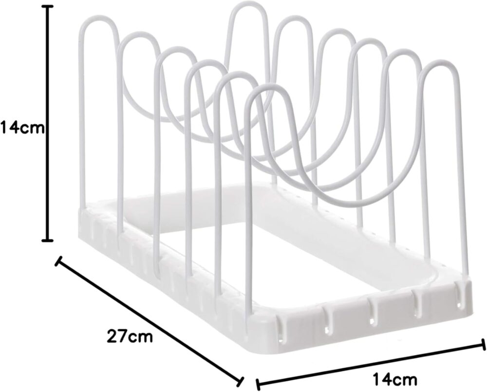 Organizador para Tampas e Frigideiras, Metaltru, Branco - Image 6