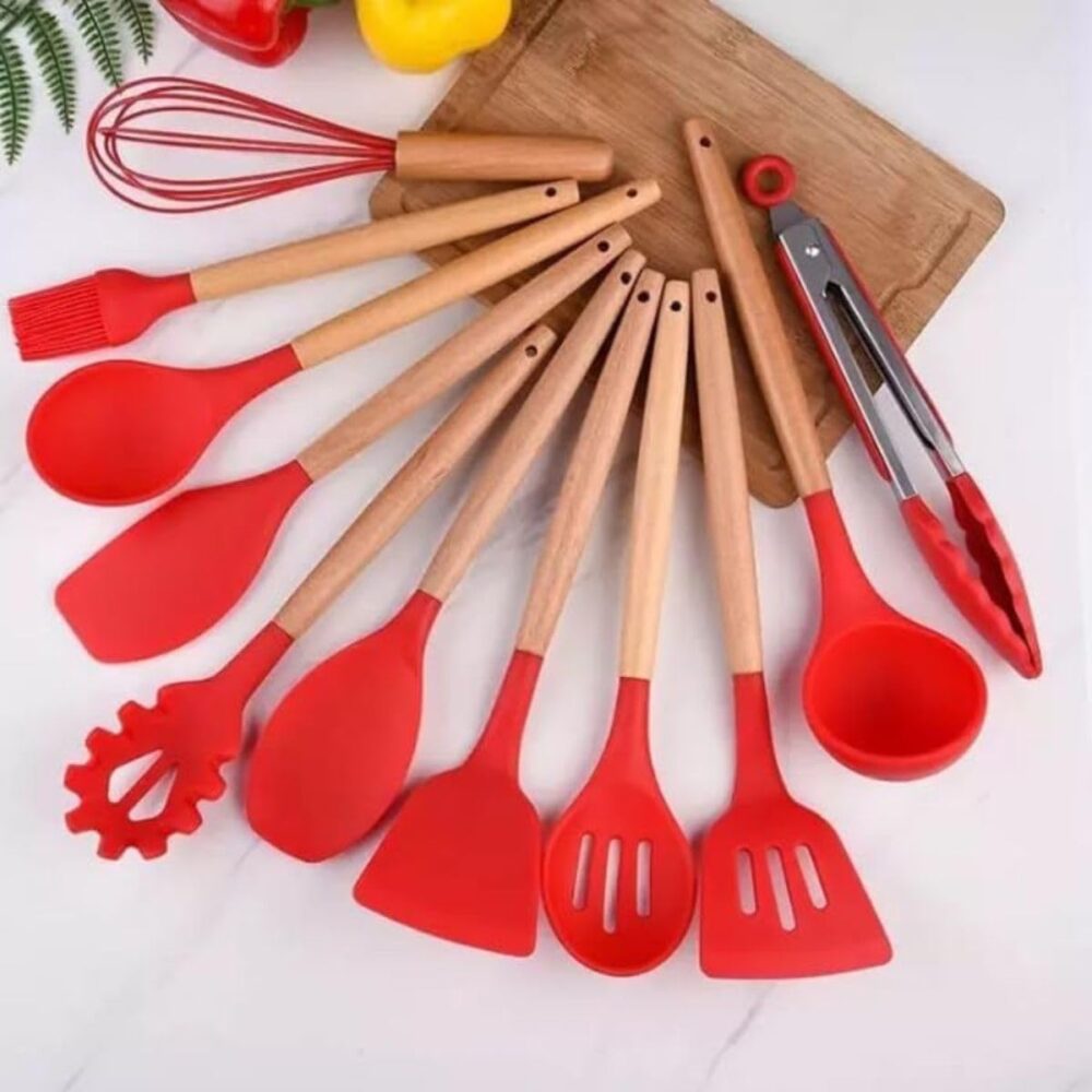 Kit 12 Utensílios de Cozinha Kit Em Silicone Livre de BPA E ... - Image 2