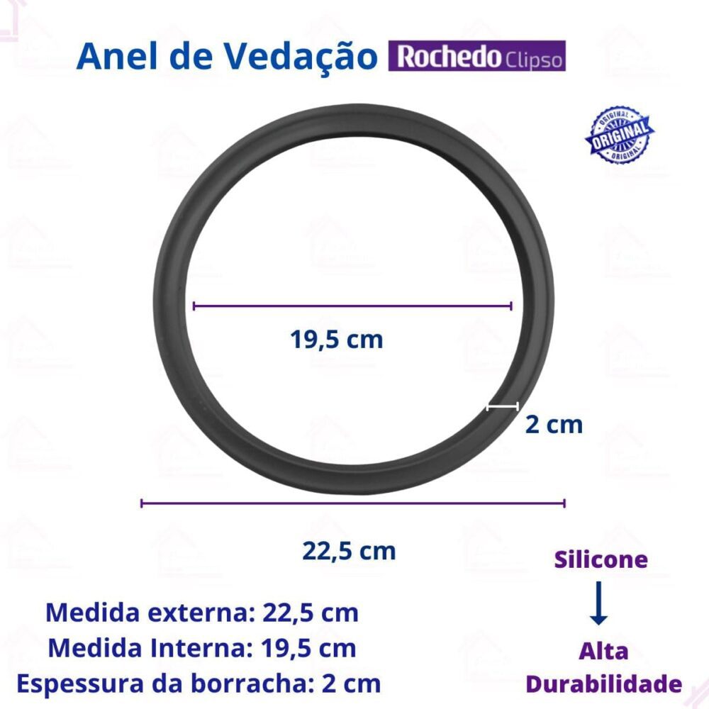 Borracha Silicone Original Para Panela De Pressão Rochedo Cl... - Image 2
