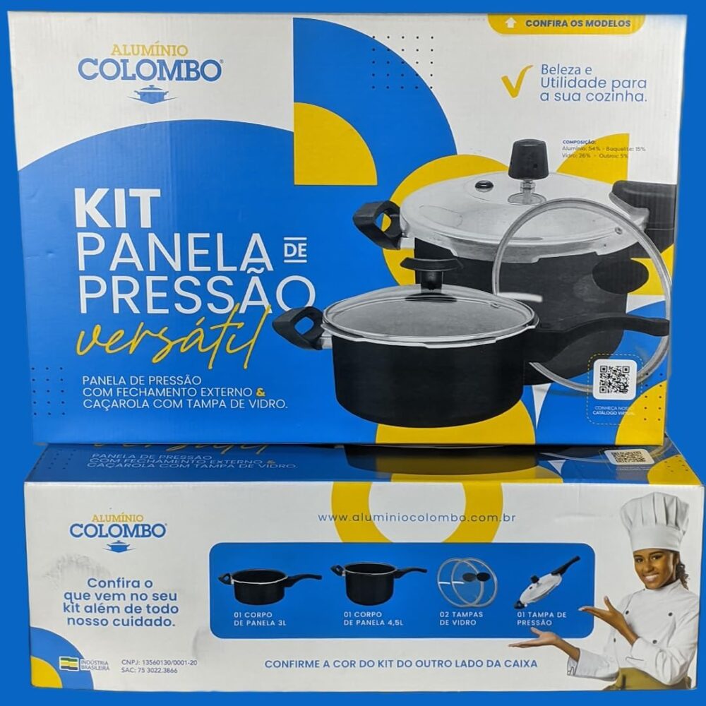 Kit Panela de Pressão Antiaderente Fechamento Externo 2 Peça... - Image 9