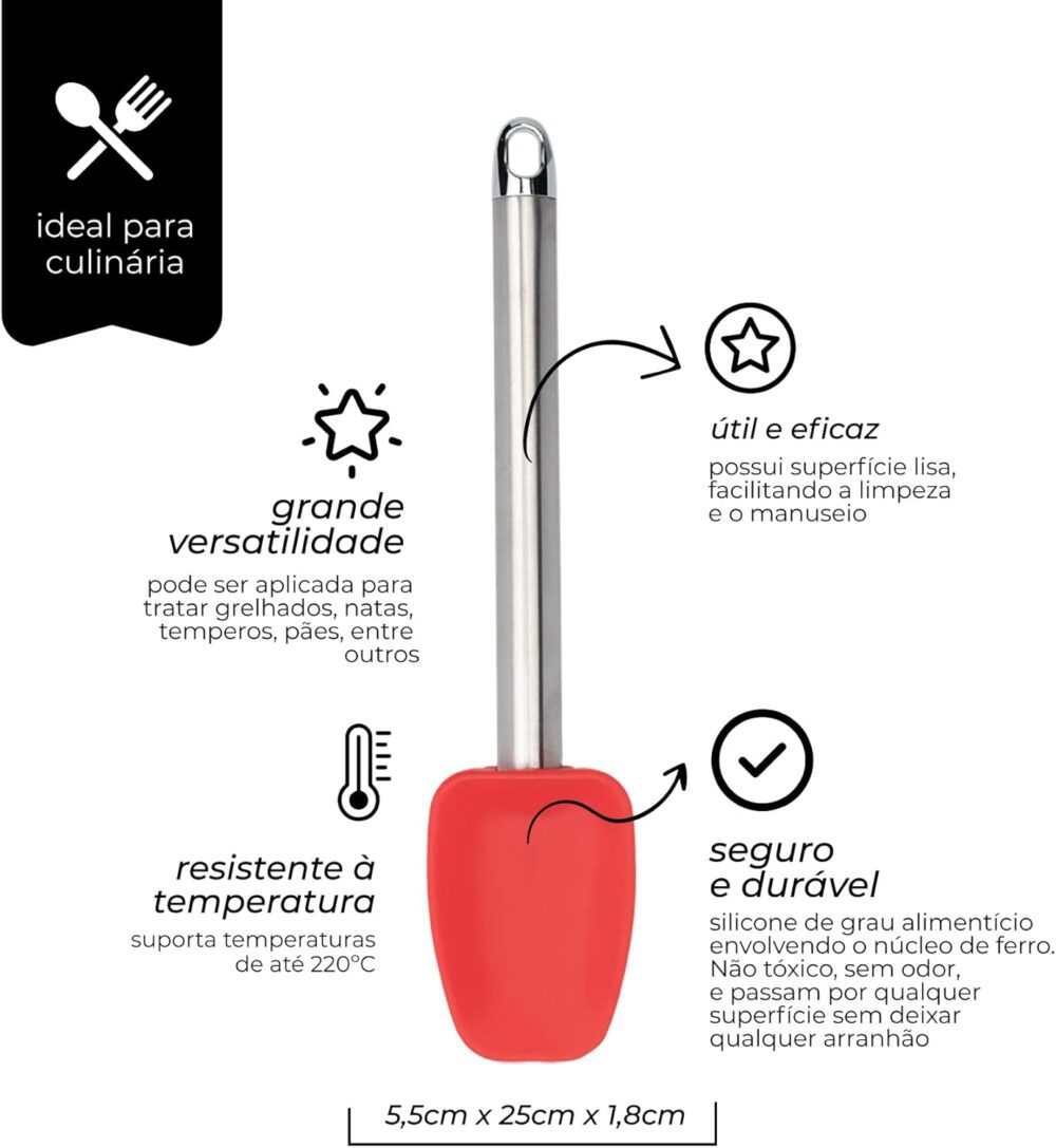Mimo Style Espátula Com Cabeça de Silicone e Cabo em Inox de... - Image 2