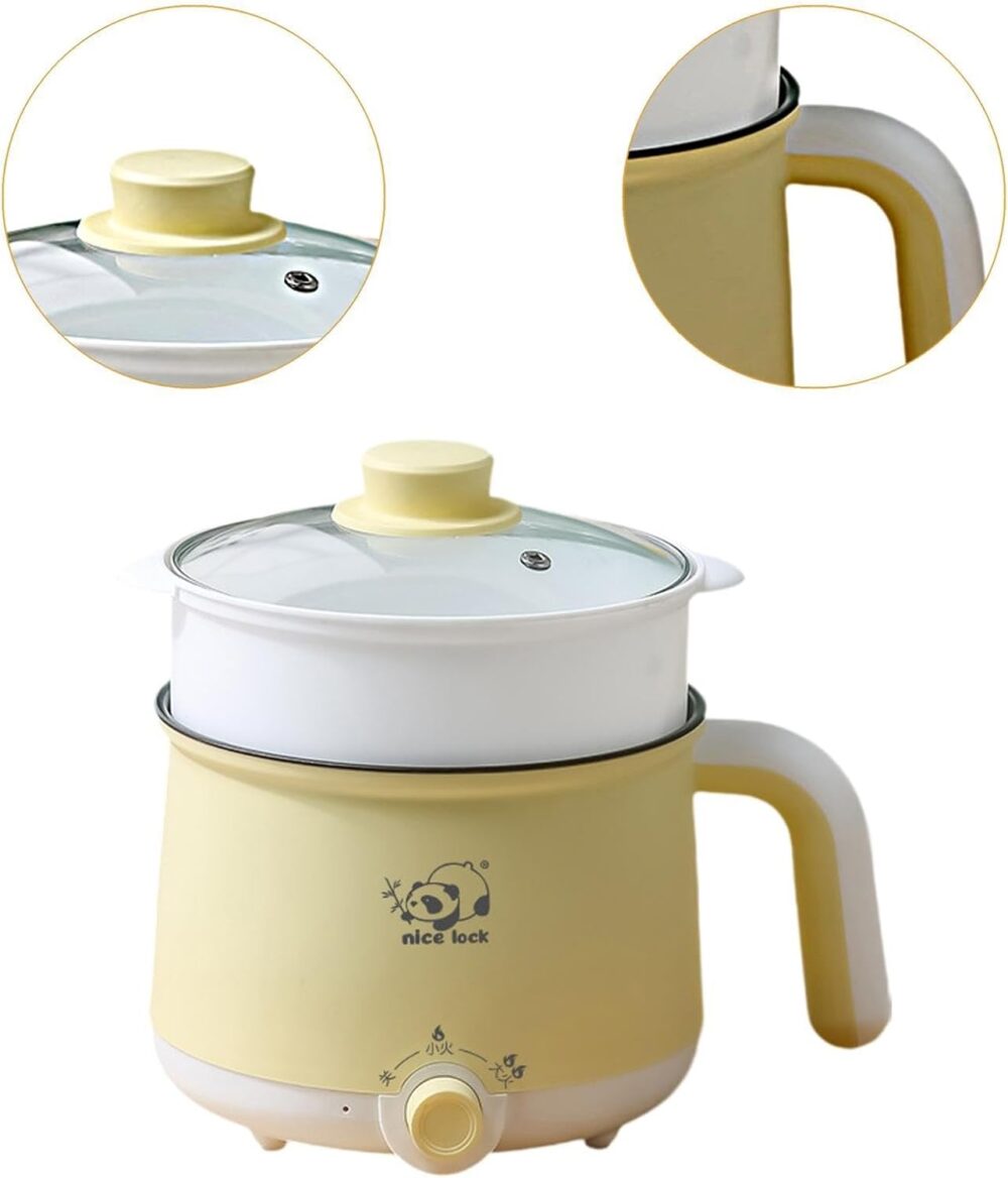 SiaBiced Mini panela elétrica de viagem com alça para arroz ... - Image 2