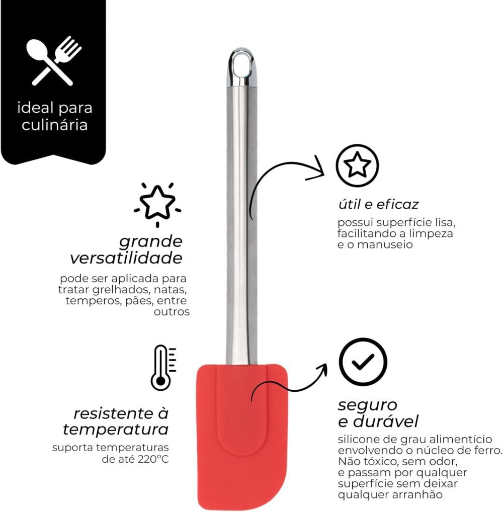 Mimo Style Espátula Com Cabeça de Silicone e Cabo em Inox de... - Image 6