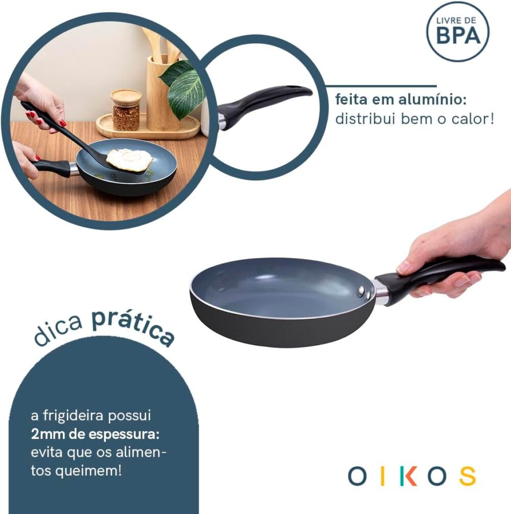 Oikos - Frigideira antiaderente de cerâmica e alumínio 20cm - Image 4
