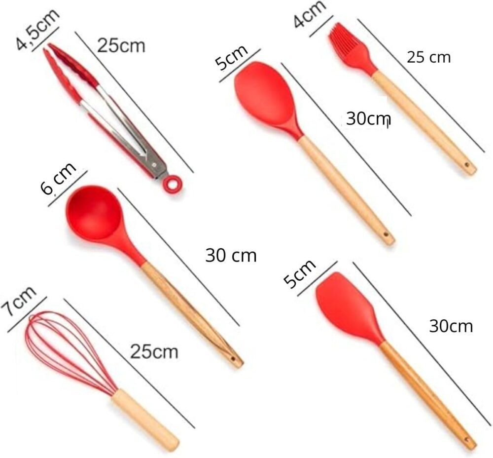 Kit 12 Utensílios de Cozinha Kit Em Silicone Livre de BPA E ... - Image 5