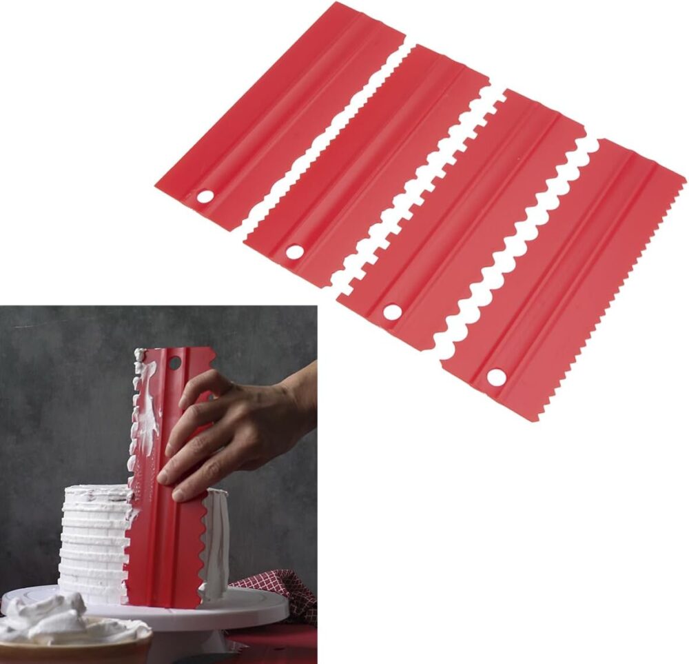 KIT 4 ESPÁTULAS DECORATIVAS PLÁSTICAS PARA CONFEITARIA - Image 2