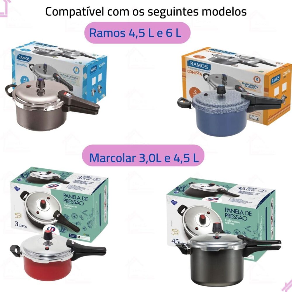Kit Borracha Panela De Pressão Marcolar/Ramos/Fortaleza/Glob... - Image 6