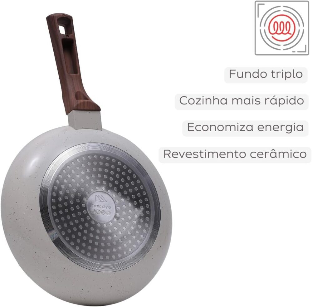 Jogo de Panelas Antiaderente Indução Cerâmico 10 Peças com U... - Image 7