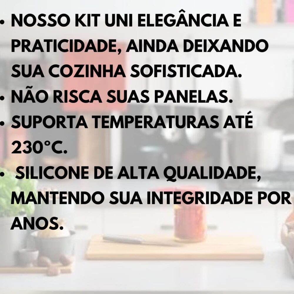 Conjunto De Utensilio De Silicone Para Cozinha Com Concha Co... - Image 5