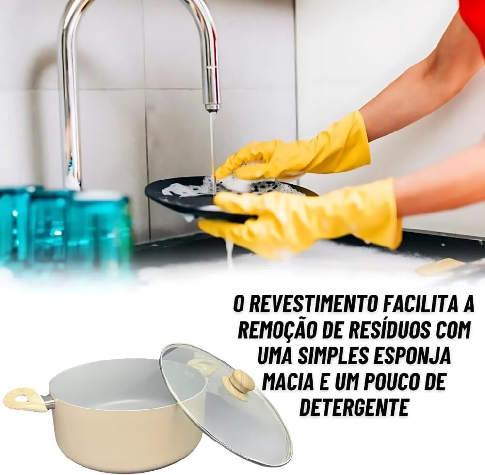 Conjunto De Panela Antiaderente, Com Revestimento De Ceramic... - Image 4