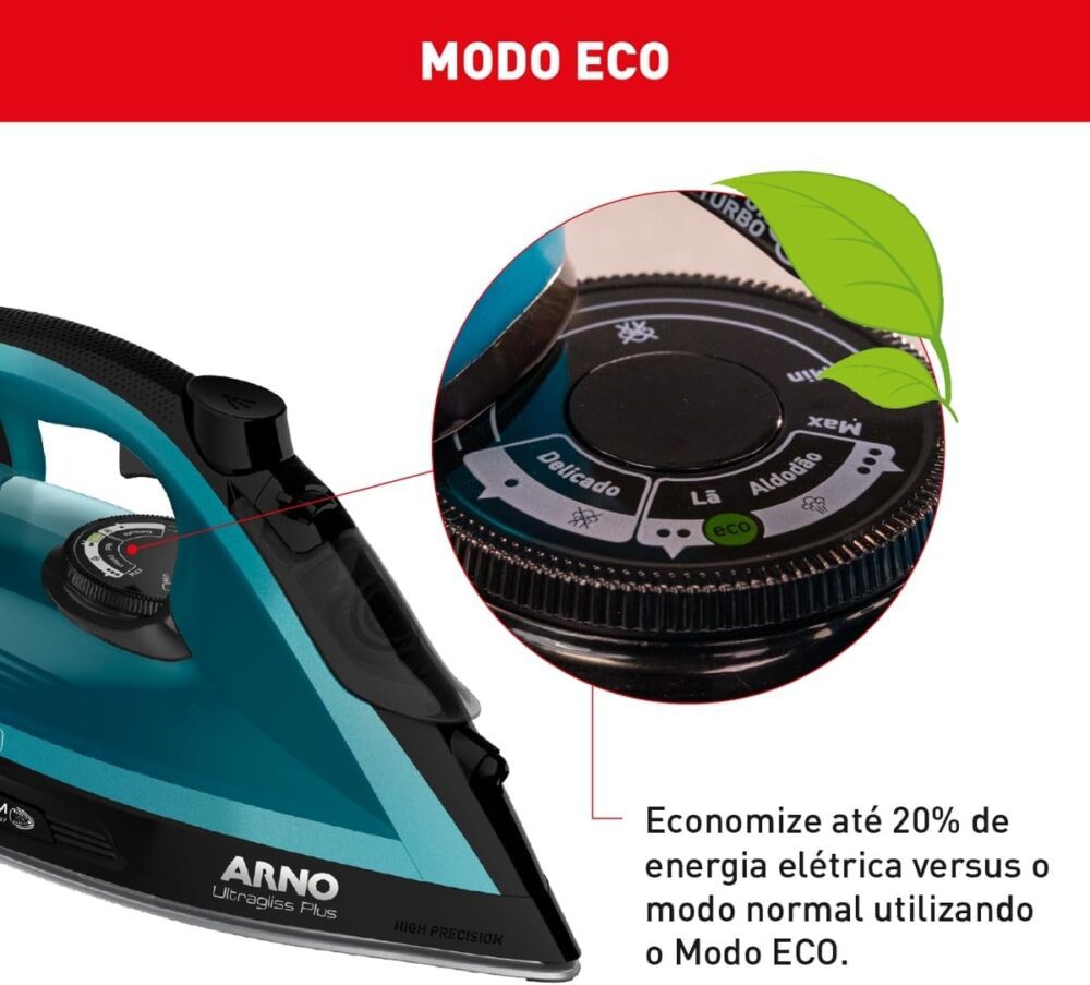 Ferro de Passar a Vapor Arno, Ultragliss Plus com Base Duril... - Image 6