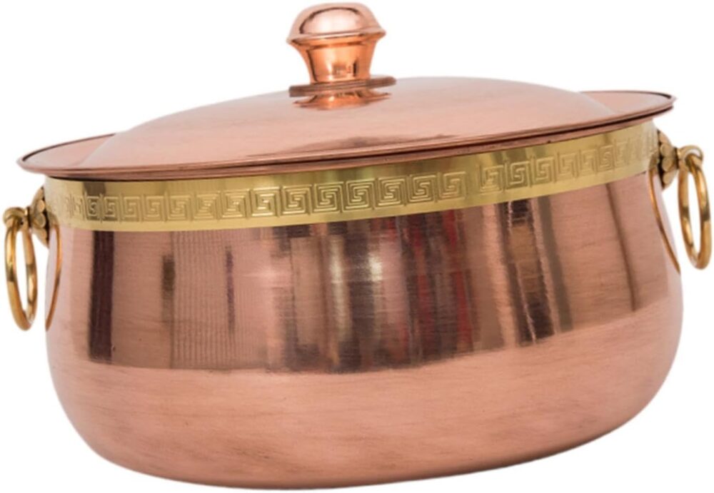 Ｂｅｓｇａ Panela de cobre, panela estável, fácil de limpar, uten...