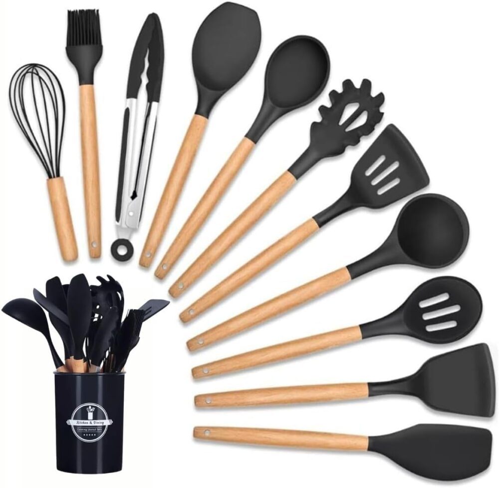 Conjunto Utensílios de Cozinha em Silicone Jogo com 12 Peças...