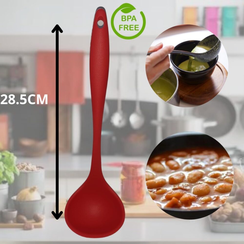 Conjunto De Utensilio De Silicone Para Cozinha Com Concha Co... - Image 2