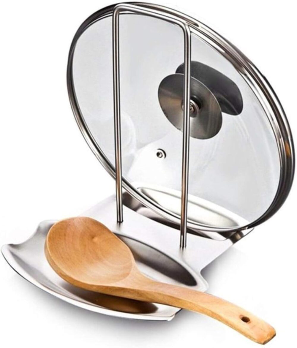 Apoio De Talheres E Tampa De Panela Inox Cozinha Suporte