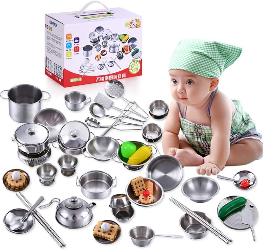 Conjunto de Panelas e Frigideiras de Aço Inoxidável para Coz...