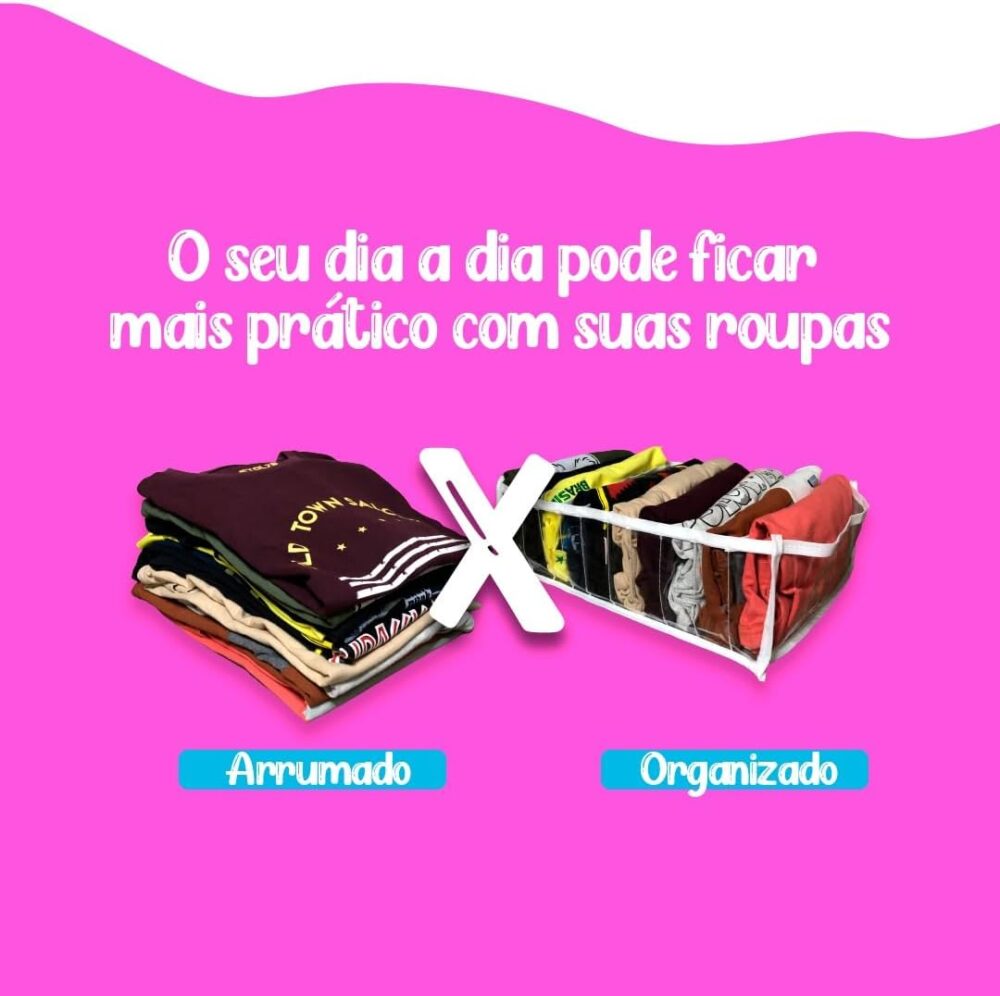 KIT 10 COLMEIAS ORGANIZADORAS G (10X25X35) PARA CAMISETAS - ... - Image 8