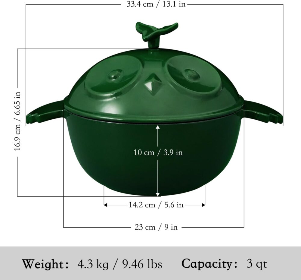 Flavehc Panela de forno holandês em forma de coruja com tamp... - Image 3