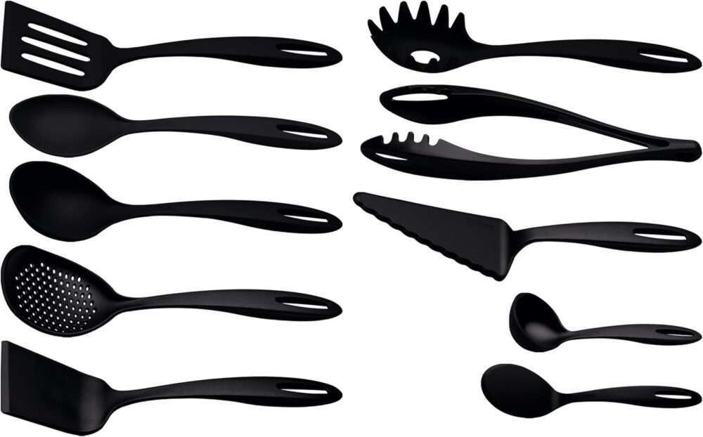 Jogo de Utensílios Tramontina Ability em Nylon Preto 10 Peça...
