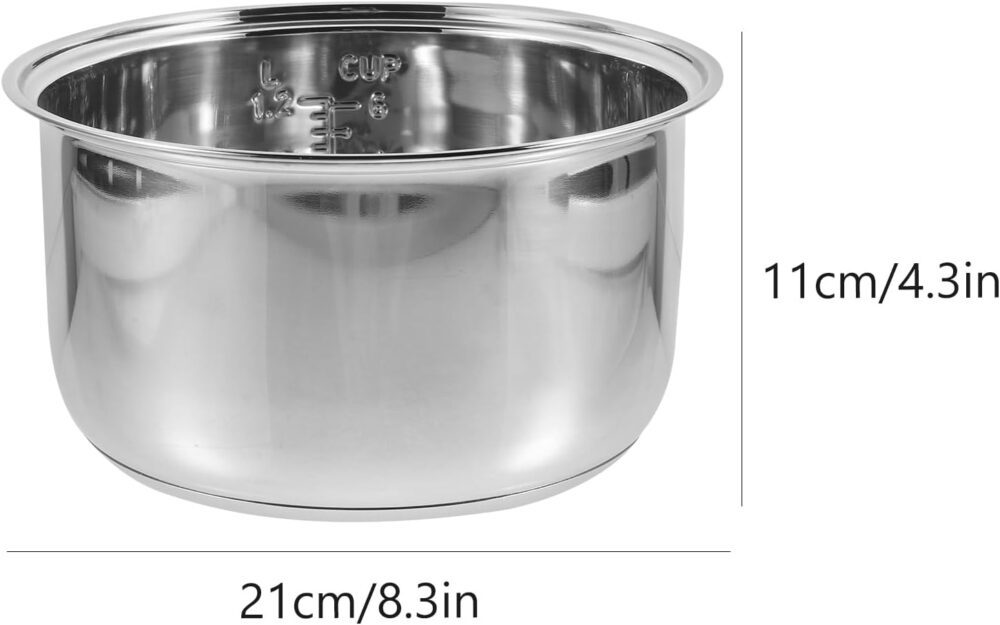 Ciieeo Panela Interna Panela de Arroz 3L Aço Inoxidável Inte... - Image 2