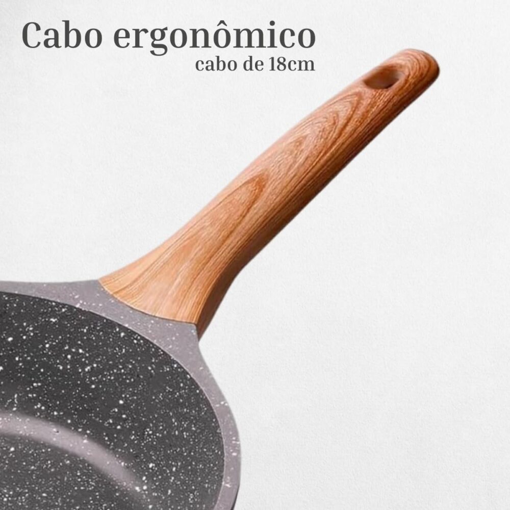 Frigideira Antiaderente Grande 24cm Ceramico Frita Sem Óleo ... - Image 5