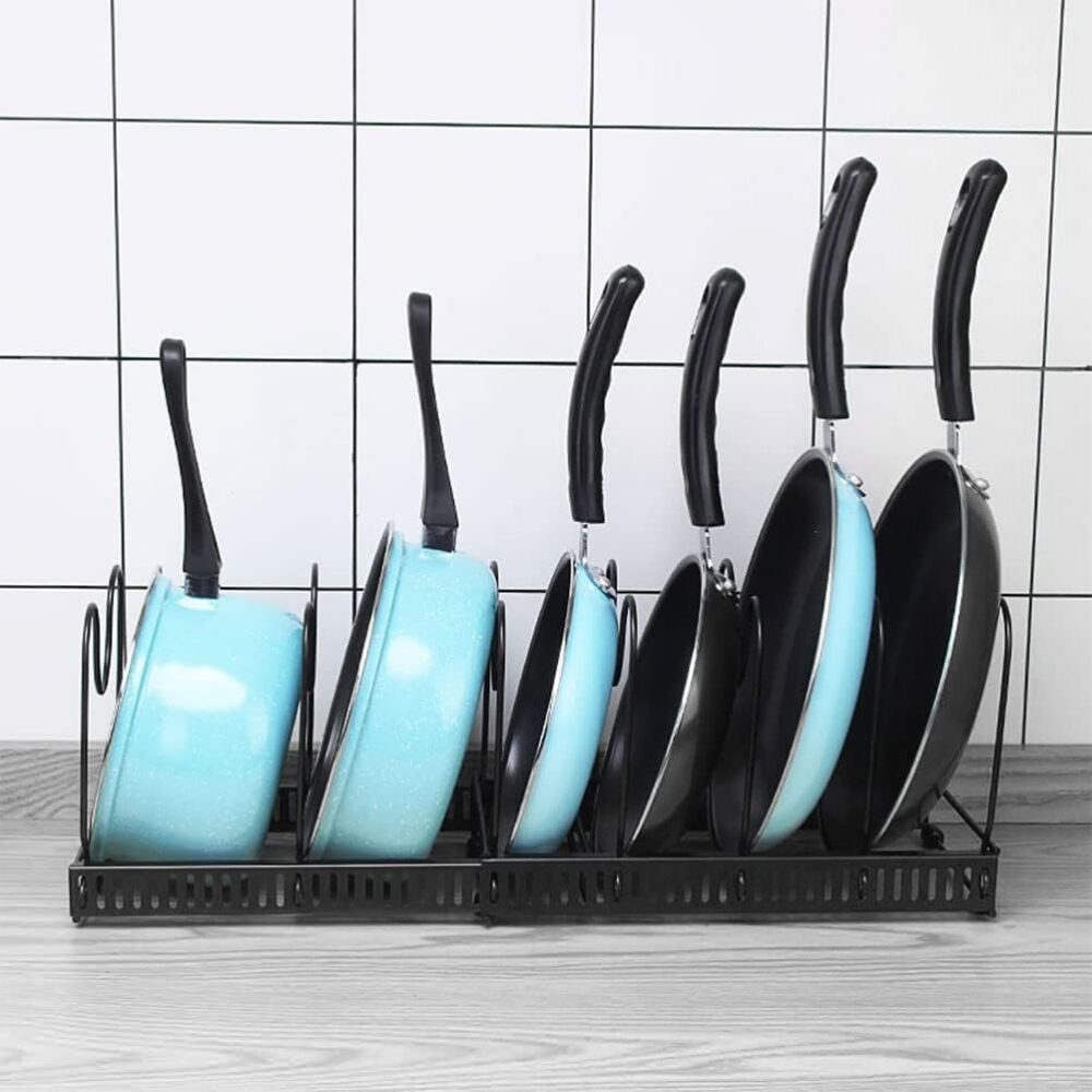 BUYGOO Organizador de panelas e frigideiras expansíveis, rac... - Image 5