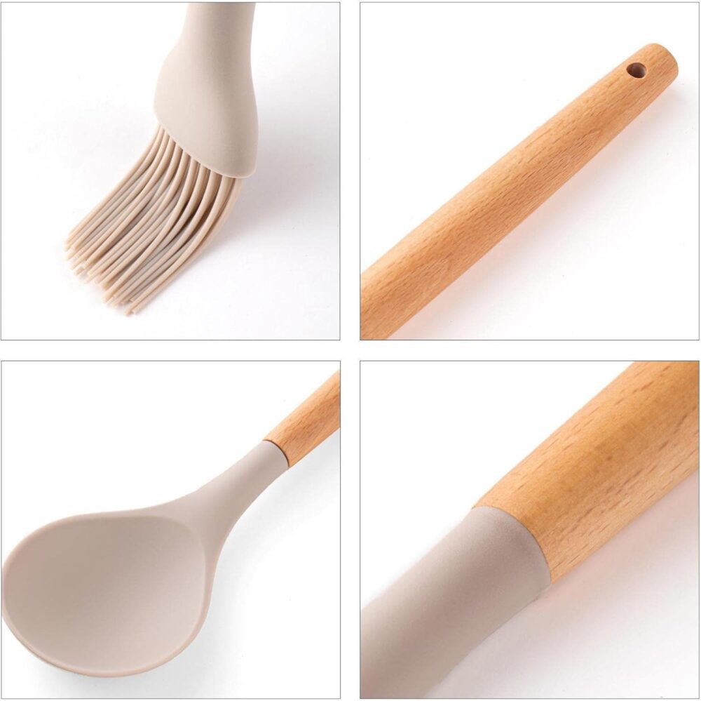 cozinha, cozinha silicone antiaderente com cabo madeira | co... - Image 7