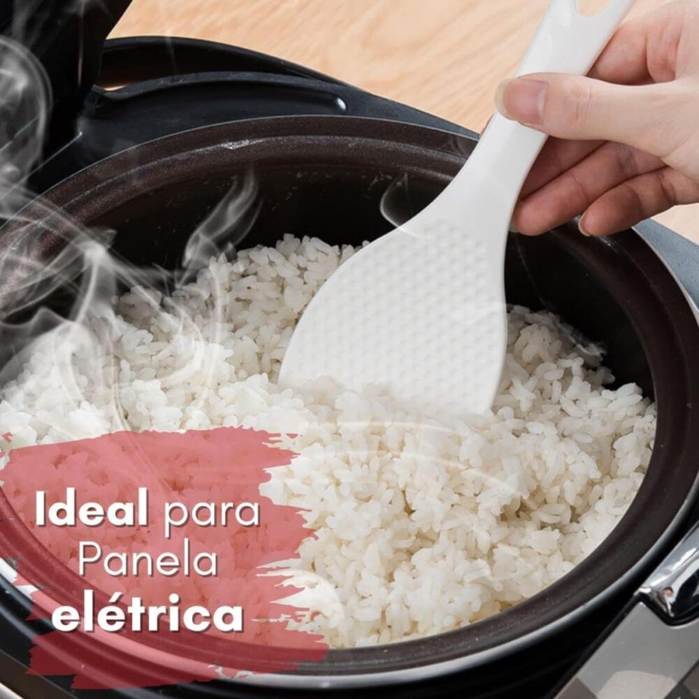 Colher de plástico resistente para panela elétrica. Espátula... - Image 3