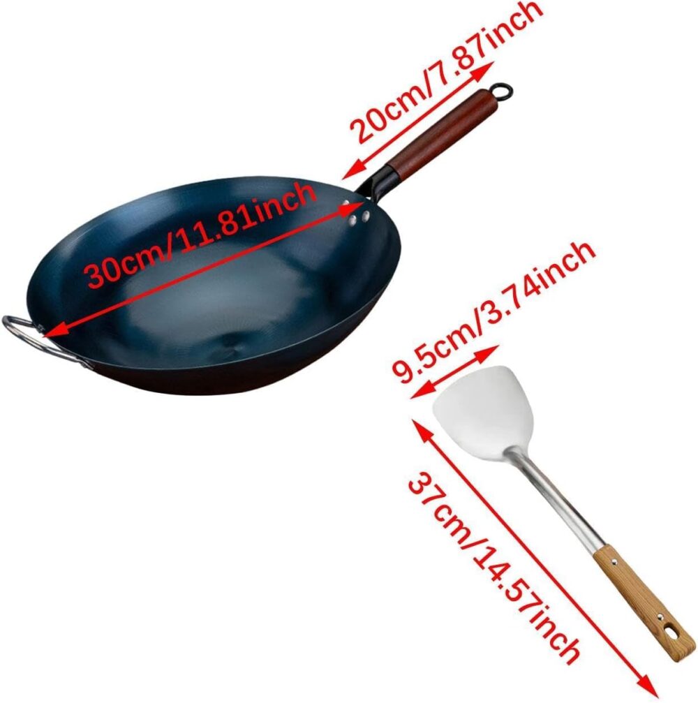 Ｂｅｓｇａ Panela Wok Antiaderente Wok para Cozinhar Panela de Fe... - Image 2