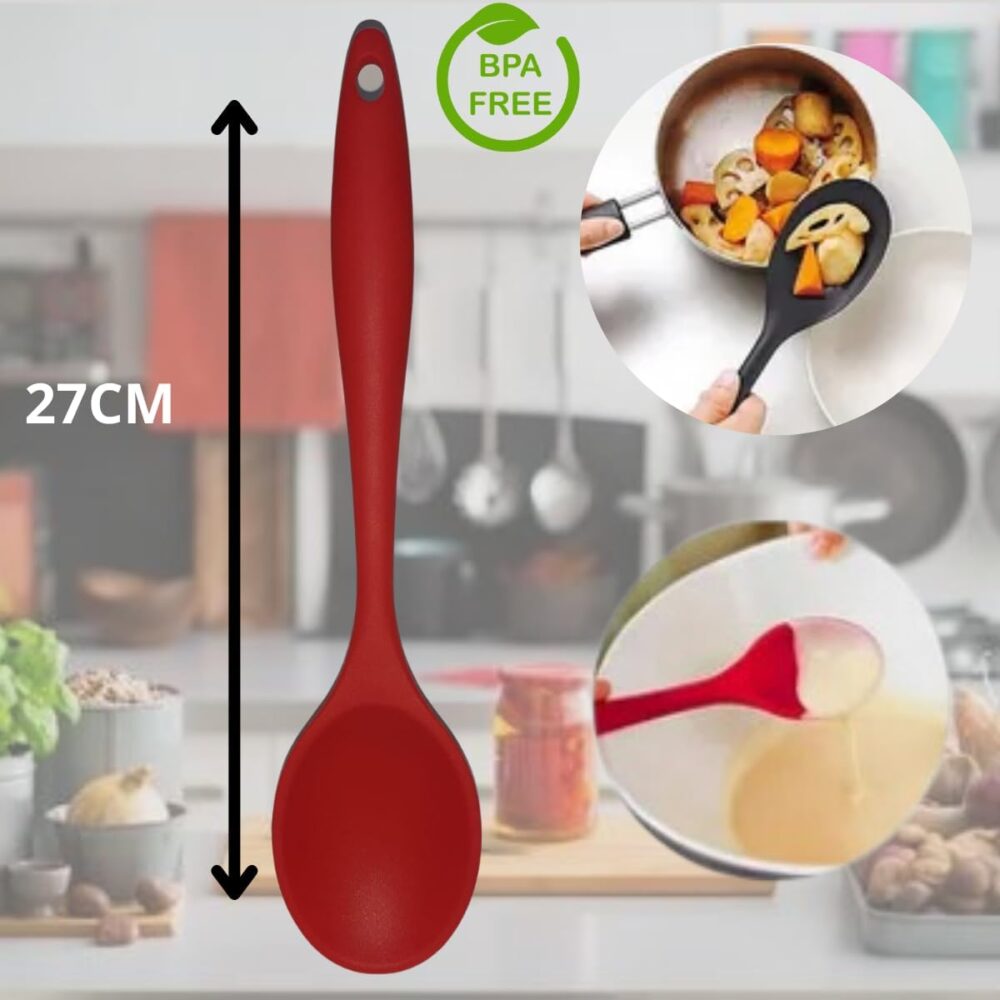 Conjunto De Utensilio De Silicone Para Cozinha Com Concha Co... - Image 3