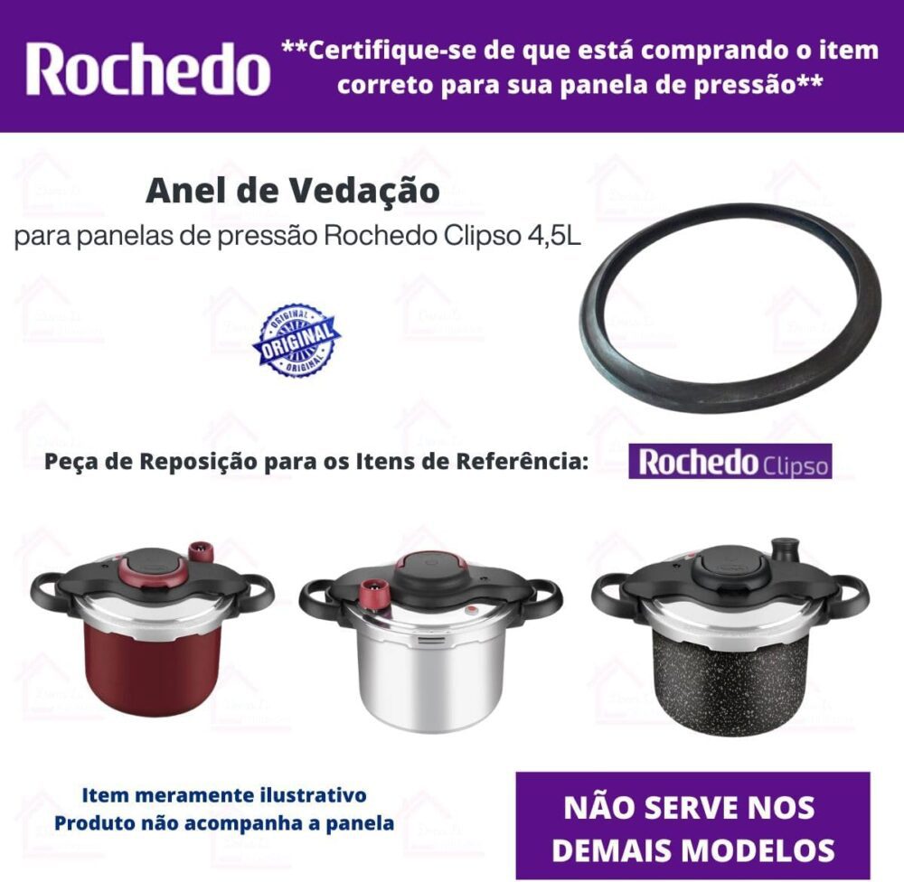 Borracha Silicone Original Para Panela De Pressão Rochedo Cl... - Image 3