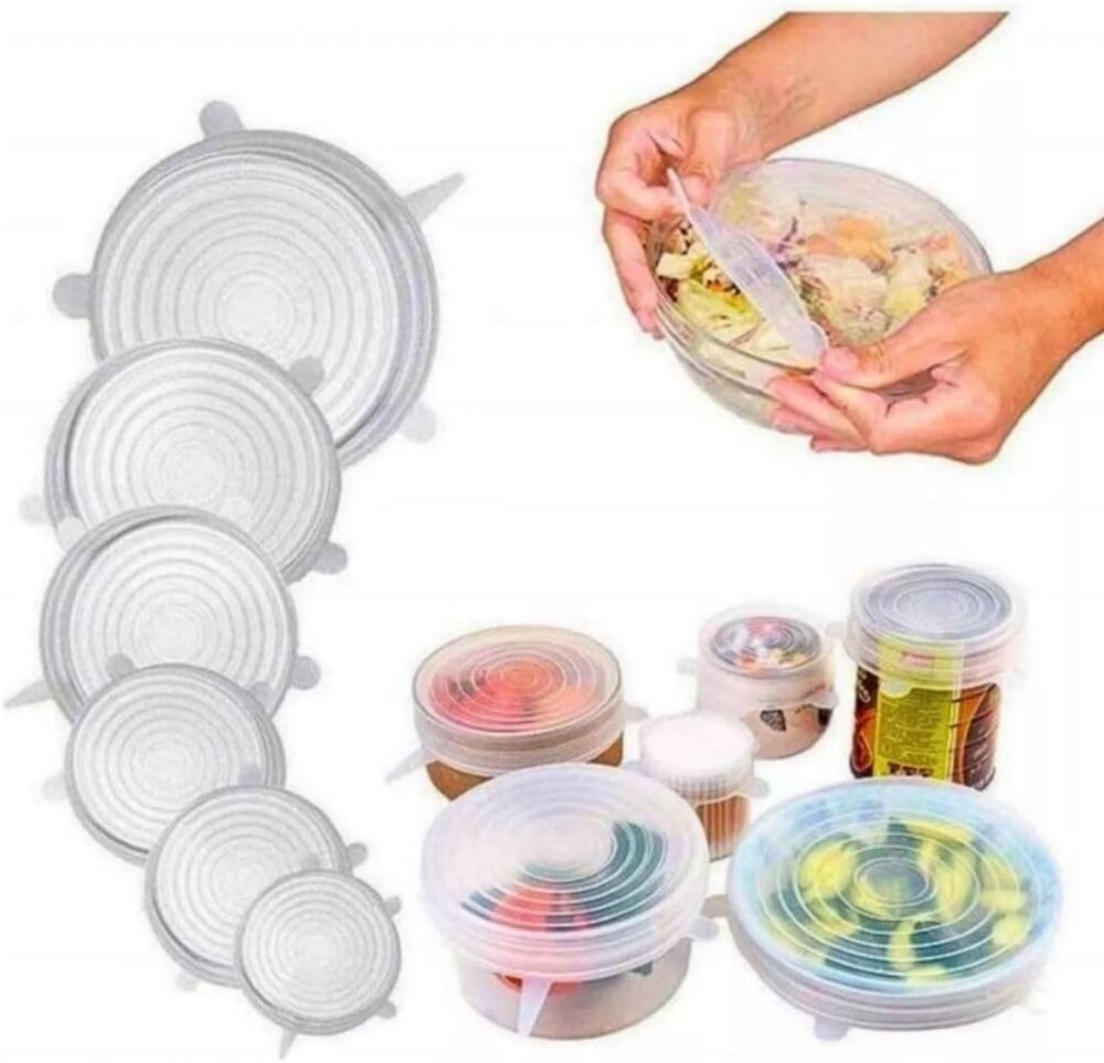 Kit 12 Tampas Silicone Jogo Tampas De Silicone Ajustável Pot... - Image 2