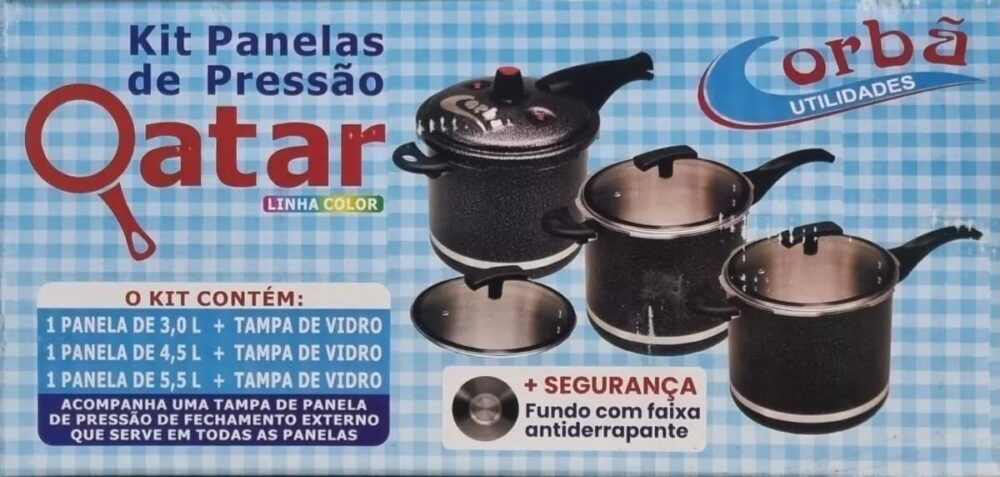Jogo de Panela de Pressão Antiderrapante 3 Panela de Pressao... - Image 3
