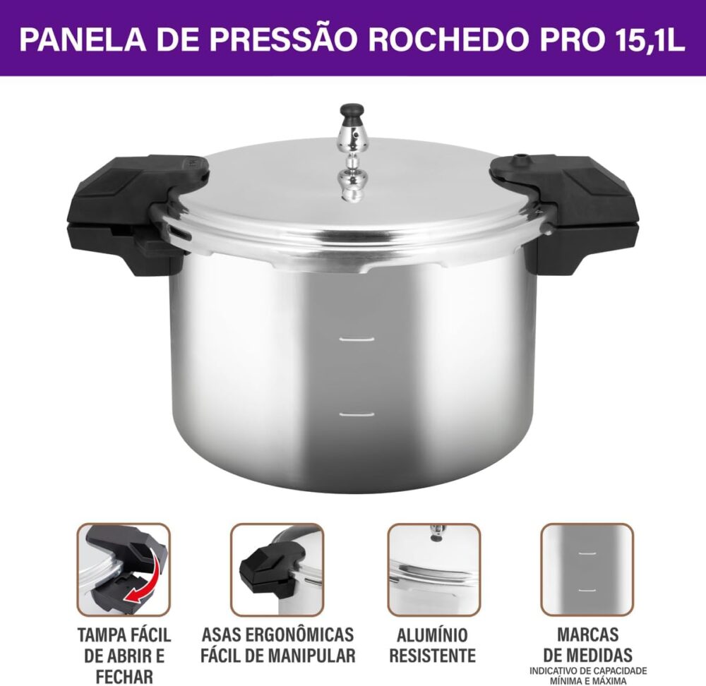 Panela de Pressão de Alta Capacidade Rochedo Pro 15L - Image 2