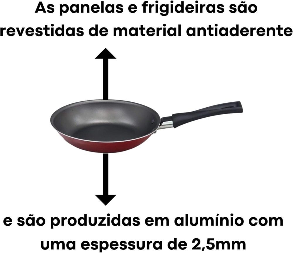 Jogo de Panelas Onion, 10Pcs, Brinox, Vermelho - Image 4
