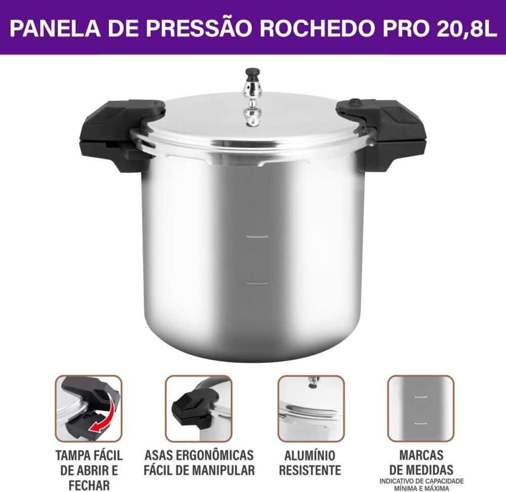 Panela de Pressão de Alta Capacidade Rochedo Pro 20L - Image 2