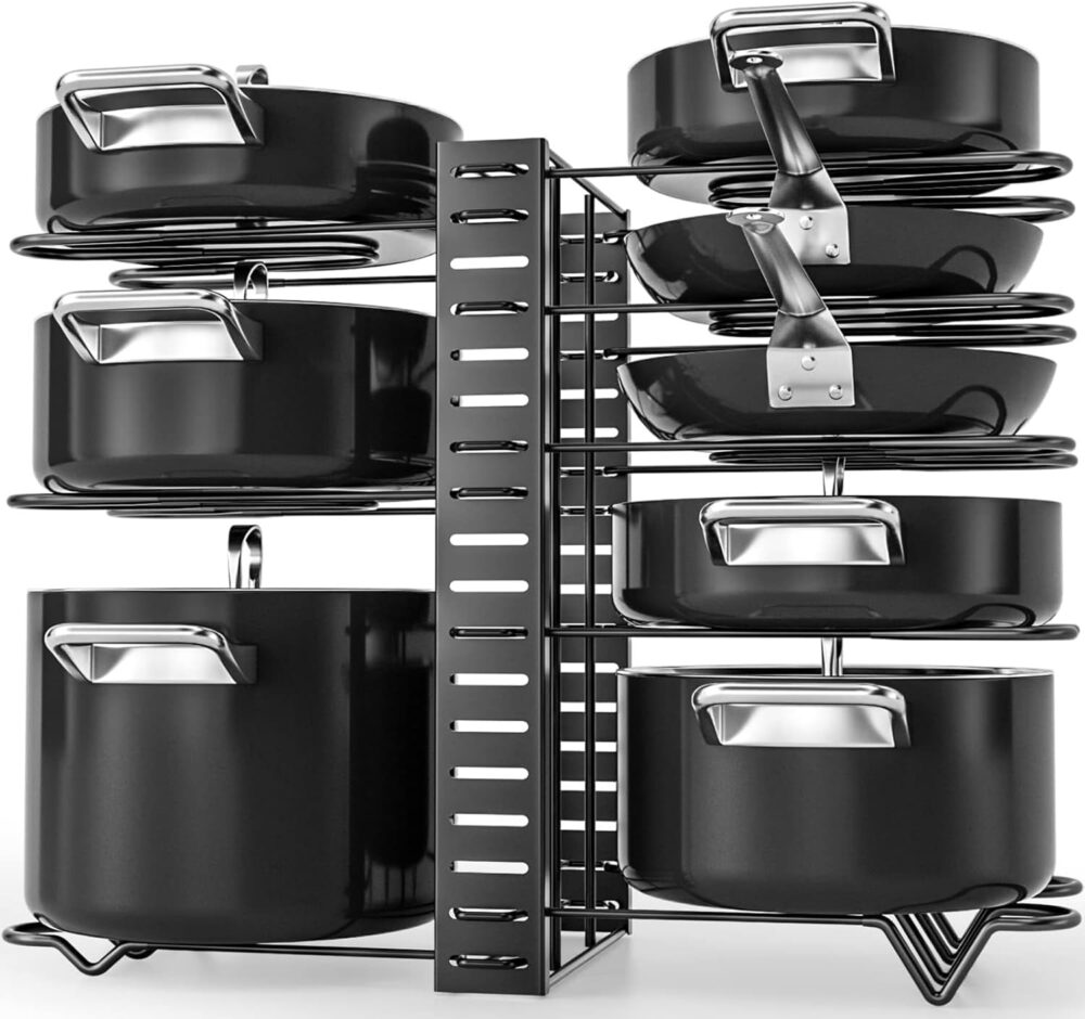 Rack organizador de panelas para armário, 8 potes e frigidei... - Image 7