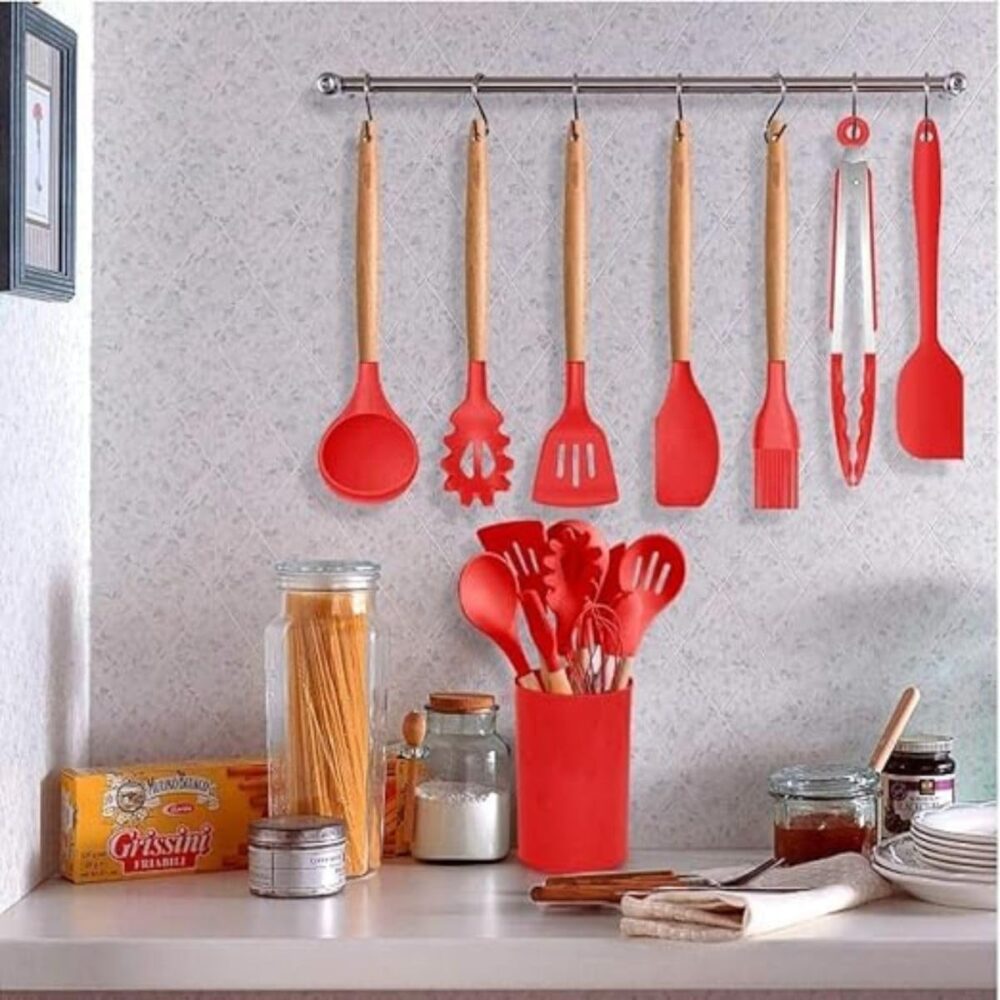 Kit 12 Utensílios de Cozinha Kit Em Silicone Livre de BPA E ... - Image 4